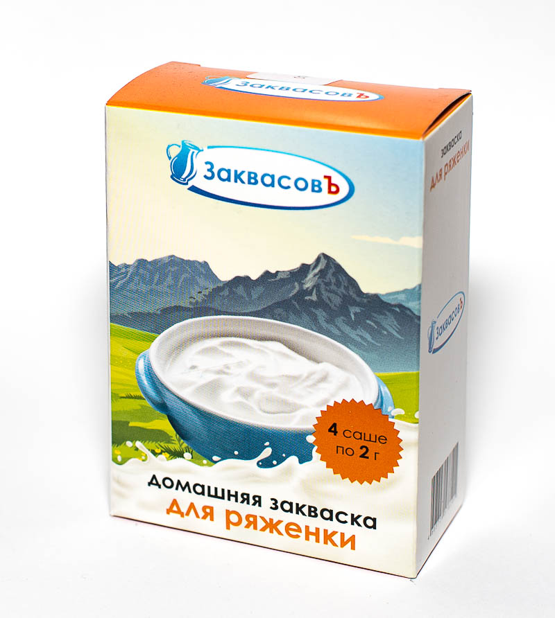 ЗаквасовЪ «Ряженка»
упаковка 4 саше по 2 гр.
+ 1 саше в подарок!