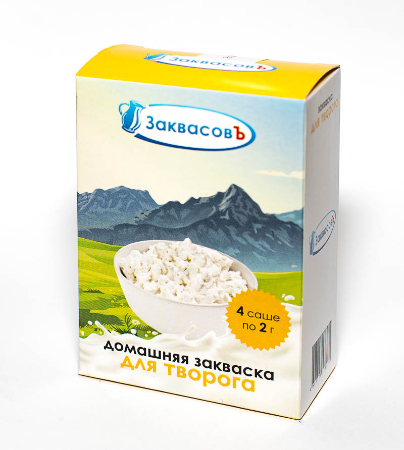 ЗаквасовЪ «Творог»,
упаковка 4 саше по 2 гр.
+ 1 саше в подарок!