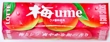 Жевательная резинка 
«LOTTE» UME GUM
вкус японской сливы
 уп.*9 пластин