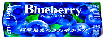 Жевательная резинка 
«LOTTE» BLUEBERRY GUM
голубика, уп.*9 пластин