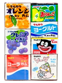 ЖЕВАТЕЛЬНАЯ РЕЗИНКА «MARUKAWA» 36,6 г
АССОРТИ из 7 вкусов, 
miniблок из 7 уп.