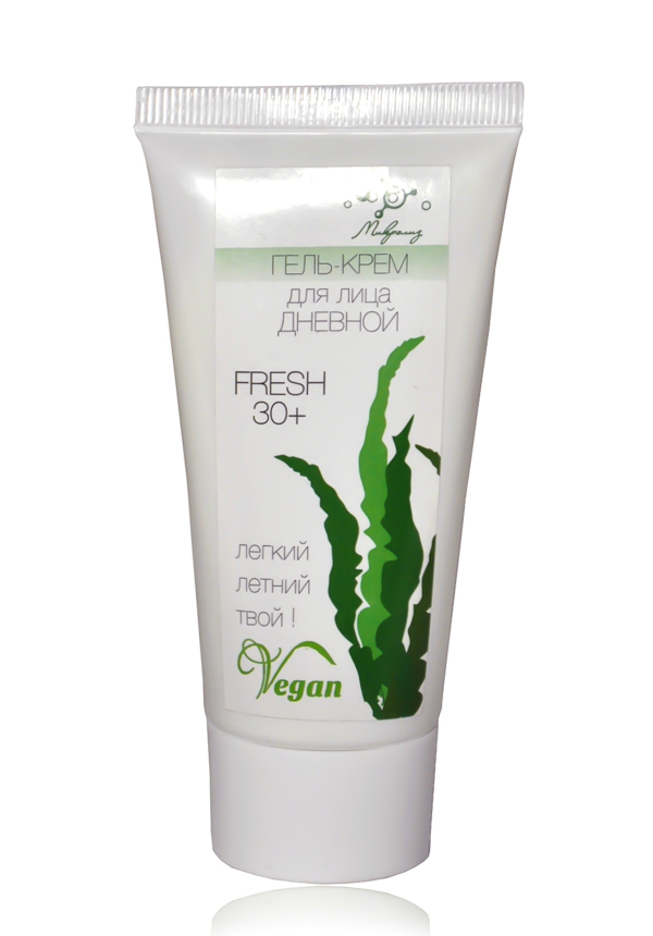 1.25. Серия Vegan для лица 
ДНЕВНОЙ гель-крем
FRESH 30+, туба 50 мл.
Оптовая цена от 3 шт.!
Предзаказ_сентябрь 2020 г.!